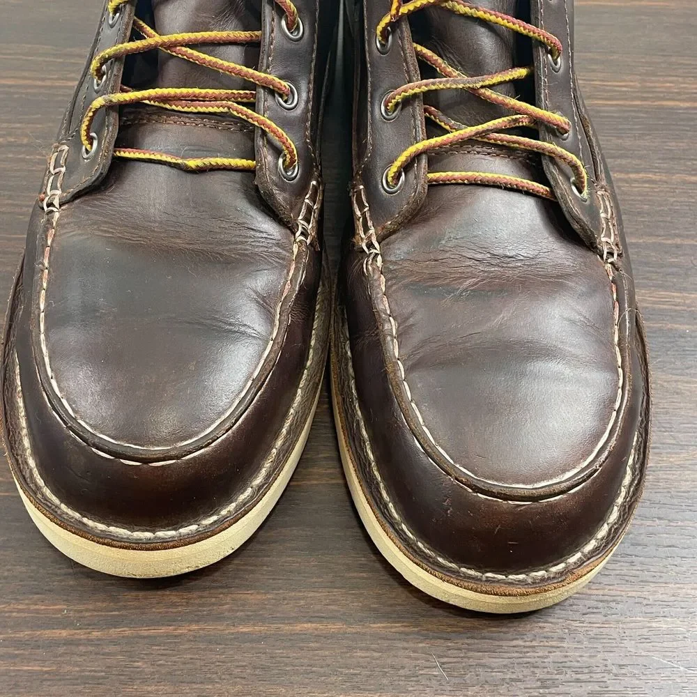 Danner Bull Run Moc Toe 6’ Inch Brown Steel Toe Men’s Size 12 Brown Work Boot - Picture 4 of 10